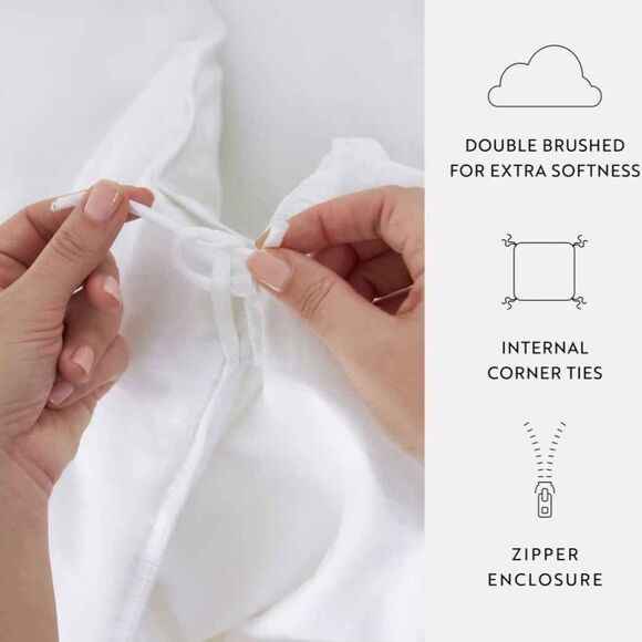 King Duvet and 2 Shams - Navy Blue Microfiber- Like New - Bedding Set - Picture 7 of 7